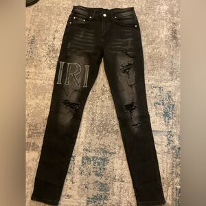 Black Distressed Women's Jeans